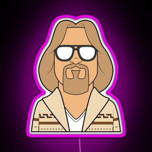 THE DUDE RGB neon sign  pink