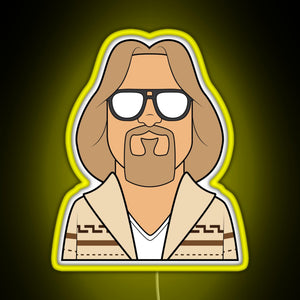 THE DUDE RGB neon sign yellow