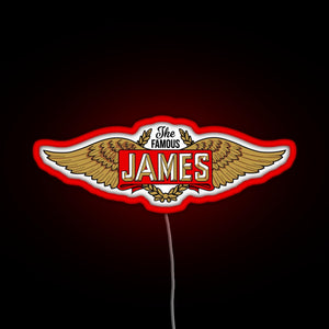 The James Motorcycles Wings RGB neon sign red