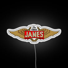 Load image into Gallery viewer, The James Motorcycles Wings RGB neon sign white 