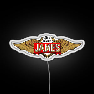 The James Motorcycles Wings RGB neon sign white 