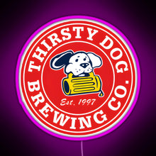 Load image into Gallery viewer, Thirsty Dog Brewery RGB neon sign  pink
