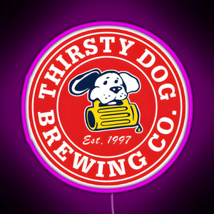 Thirsty Dog Brewery RGB neon sign  pink