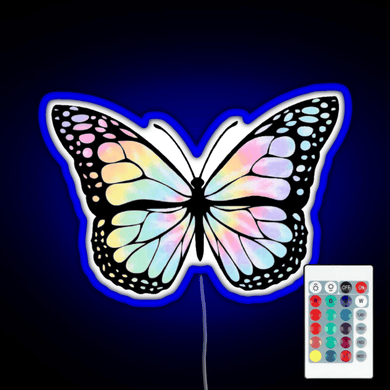 Tie Dye Butterfly RGB neon sign remote
