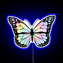 Load image into Gallery viewer, Tie Dye Butterfly RGB neon sign blue