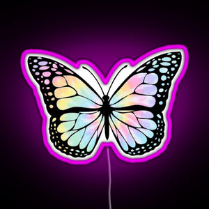 Tie Dye Butterfly RGB neon sign  pink