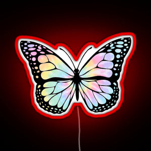 Tie Dye Butterfly RGB neon sign red