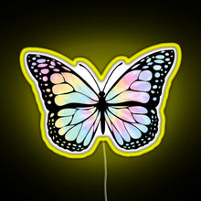 Load image into Gallery viewer, Tie Dye Butterfly RGB neon sign yellow