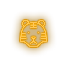 Load image into Gallery viewer, warm_white tiger led animal carnivore cartoon fauna tiger wild zoo neon factory
