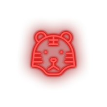 Load image into Gallery viewer, red tiger led animal carnivore cartoon fauna tiger wild zoo neon factory