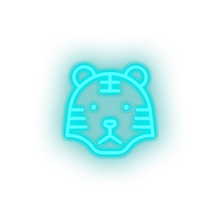 Load image into Gallery viewer, ice_blue tiger led animal carnivore cartoon fauna tiger wild zoo neon factory