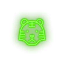 Load image into Gallery viewer, green tiger led animal carnivore cartoon fauna tiger wild zoo neon factory