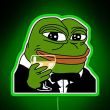Load image into Gallery viewer, Toasting Pepe RGB neon sign green