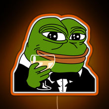 Load image into Gallery viewer, Toasting Pepe RGB neon sign orange