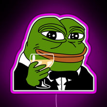 Load image into Gallery viewer, Toasting Pepe RGB neon sign  pink