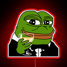 Load image into Gallery viewer, Toasting Pepe RGB neon sign red