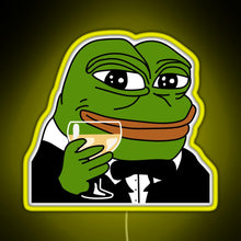 Load image into Gallery viewer, Toasting Pepe RGB neon sign yellow