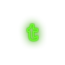 Load image into Gallery viewer, green tumblr social network brand logo led neon factory