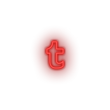 Load image into Gallery viewer, red tumblr social network brand logo led neon factory