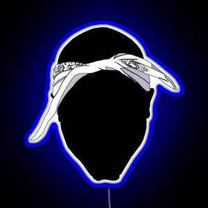 Tupac Bandana Black RGB neon sign blue