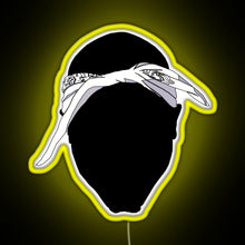 Load image into Gallery viewer, Tupac Bandana Black RGB neon sign yellow