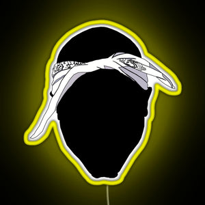 Tupac Bandana Black RGB neon sign yellow
