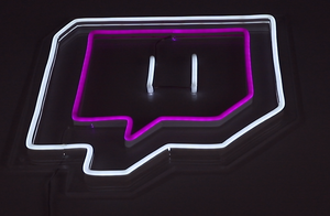 Twitch neon sign for wall