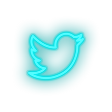 Load image into Gallery viewer, ice_blue twiter social network brand logo led neon factory