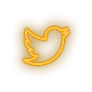 twiter social network brand logo Neon led factory