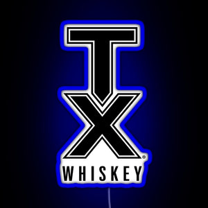 tx whiskey RGB neon sign blue