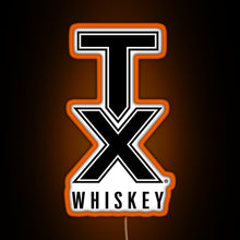 Load image into Gallery viewer, tx whiskey RGB neon sign orange