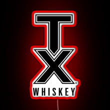 Load image into Gallery viewer, tx whiskey RGB neon sign red
