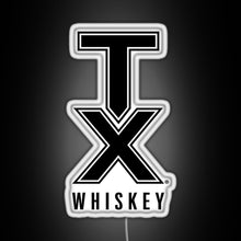 Load image into Gallery viewer, tx whiskey RGB neon sign white 