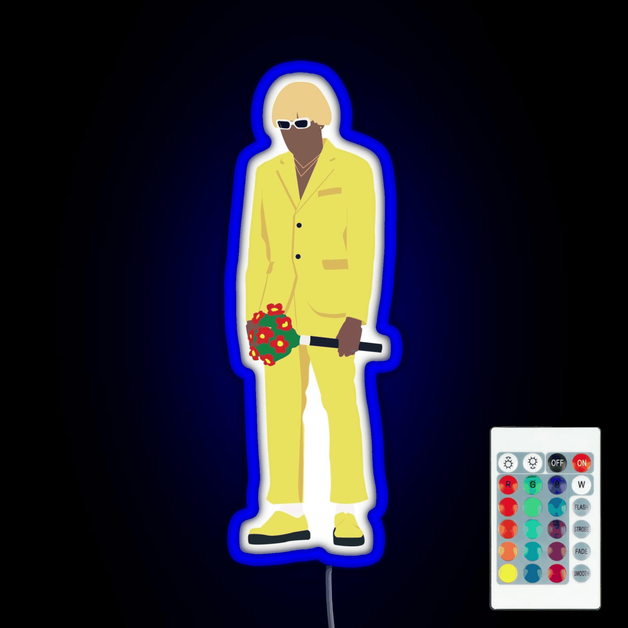 Tyler The Creator New Magic Wand Minimalist Design Rgb Neon Sign