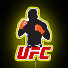 Load image into Gallery viewer, UFC RGB neon sign yellow