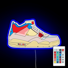 Load image into Gallery viewer, Union x Jordan 4 Guava ice RGB neon sign remote