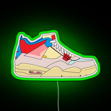 Load image into Gallery viewer, Union x Jordan 4 Guava ice RGB neon sign green