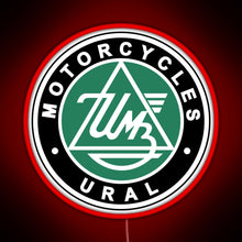 Load image into Gallery viewer, URAL MOTORCYCLES RGB neon sign red