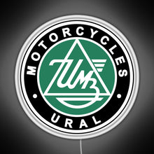 Load image into Gallery viewer, URAL MOTORCYCLES RGB neon sign white 