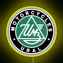 Load image into Gallery viewer, URAL MOTORCYCLES RGB neon sign yellow