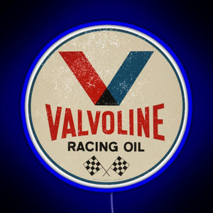 Valvoline Racing Sign RGB neon sign blue