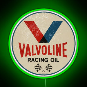 Valvoline Racing Sign RGB neon sign green