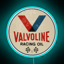 Load image into Gallery viewer, Valvoline Racing Sign RGB neon sign lightblue 