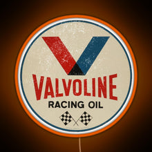 Load image into Gallery viewer, Valvoline Racing Sign RGB neon sign orange