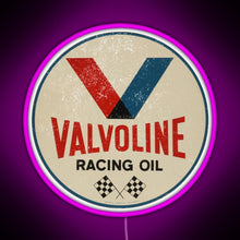 Load image into Gallery viewer, Valvoline Racing Sign RGB neon sign  pink