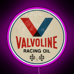 Valvoline Racing Sign RGB neon sign  pink