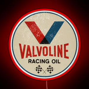 Valvoline Racing Sign RGB neon sign red