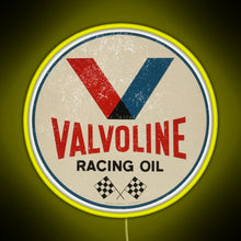 Load image into Gallery viewer, Valvoline Racing Sign RGB neon sign yellow