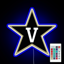 Load image into Gallery viewer, vanderbilt football FBS 3 RGB neon sign remote