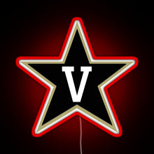 Load image into Gallery viewer, vanderbilt football FBS 3 RGB neon sign red